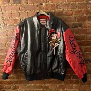 Vintage leather Betty boop jacket